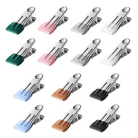Clothespins (14 Pieces) Mono Clips, Clothes Clips, Hangers, Stainless Steel Clothespins, Stainless Steel Clothespins, Futon Shears, Laundry Pinch, Non Slip, Multi-purpose Hook, Multi-functional