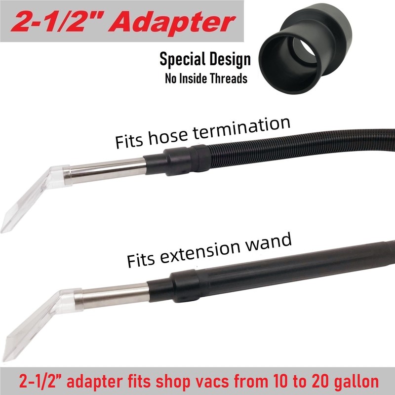 TunaMax Universal Work with All Shop Vacs with 2-1/2" &