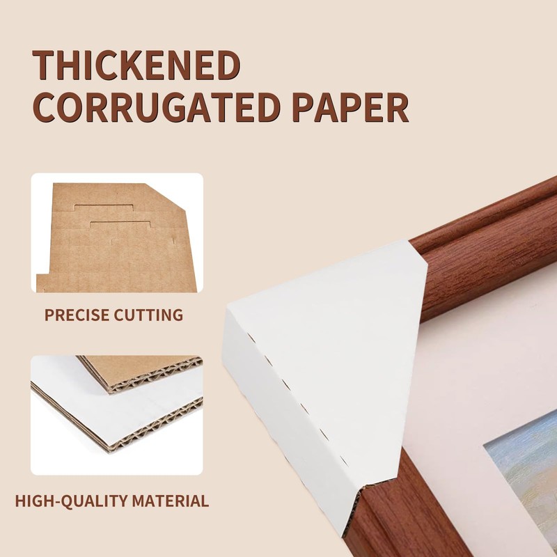 Mardili 120 PACK Adjustable Picture Frame Cardboard Corner Protectors for