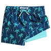 MaaMgic Boys Swim Trunks with Compression Liner Toddler Stretch Quick