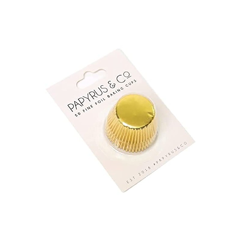 Papyrus Mini Foil Baking Cup 50-Pieces, 35 mm Size, Gold