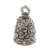 Lady Skull with Pink Enamel Guardian Bell Motorcycle Accessory