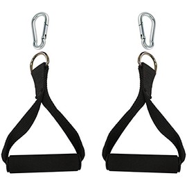 Ader Single Nylon Cable Handle Attachment w/D Ring-Cable & Free Snap Links 1Pr