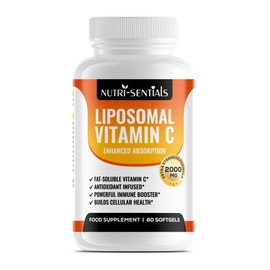 Liposomal Vitamin C Capsules - 2000mg Pure Extra High Strength Formulation | 60 Soft Gels | Pure Vegan Liposomal Vitamin C | Immune Booster |