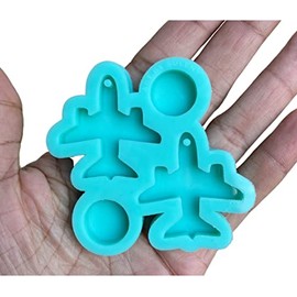 Plane Silicone Molds - Molds for Earrings - Airplane Mold - Round Mold - Molds for Resin - Molds for Jewelry Making