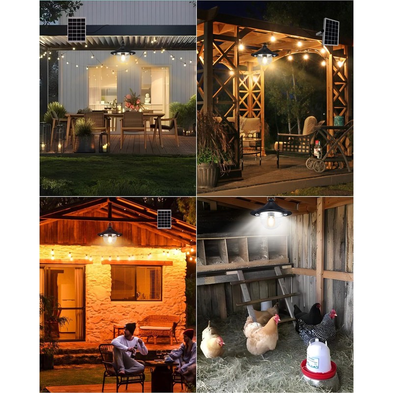 AEQ Solar Shed Light Outdoor Indoor 3000LM Solar Lights Daytime