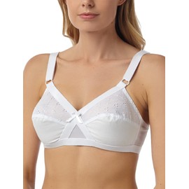 Marlon Women's Grace Everyday Bra, White, 40D