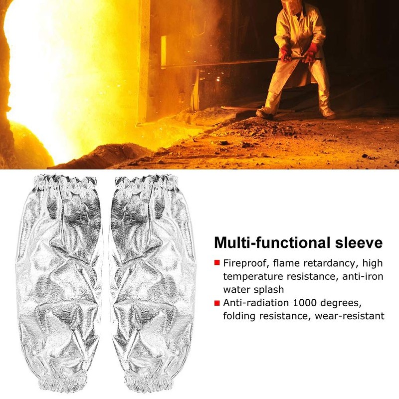 1000 Degree Heat Foil Fireproof Over Sleeve Aluminum Arm Guard