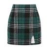 High Waisted Plaid Skirt for Women Cute Bodycon Pencil Mini