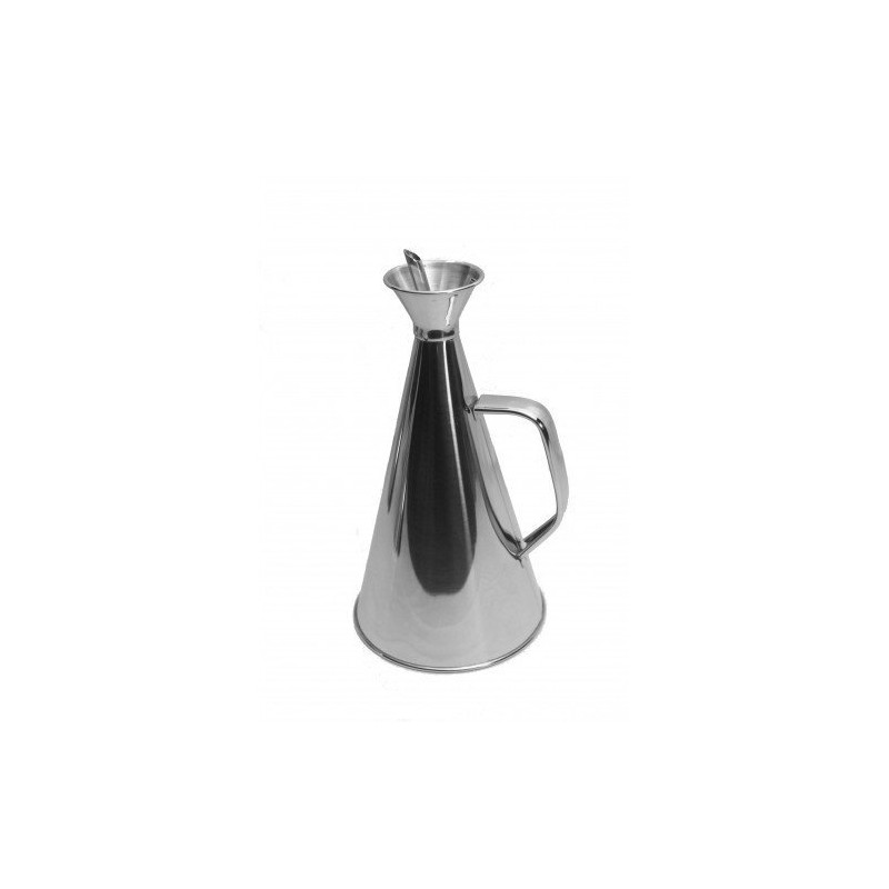 Ilsa 383 – Steel Anti-Spill Oil Bottle, Silver 1/4 l