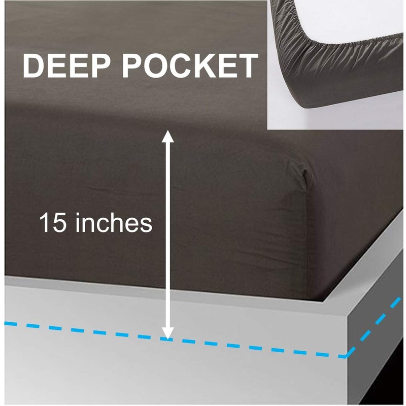 Elif King Size Bed Sheets Set - Brushed Microfiber, Super