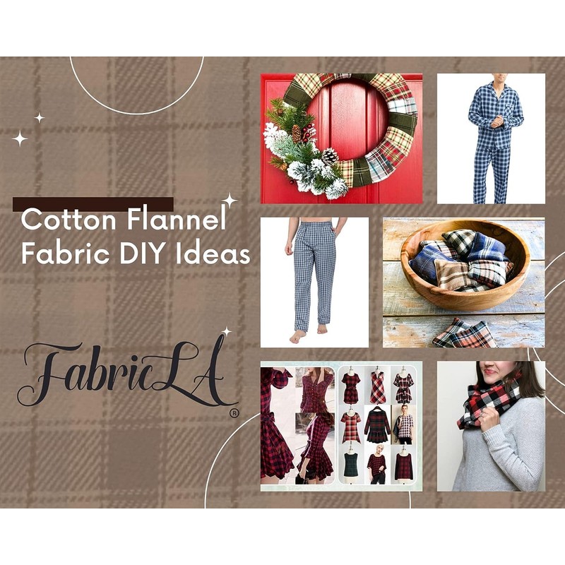 Flannel Fabric by the Yard | 60" inches Wide |