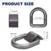 AYMMIC 3/8" Heavy Duty Weld-On Forged D Ring with MBS: