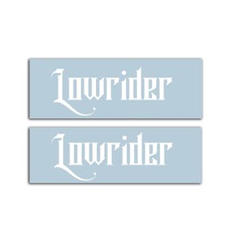 Lowrider sticker vinyl (2) pack 9" car truck van classic oldie suv cooler window laptop bumper decal tablet (Black)