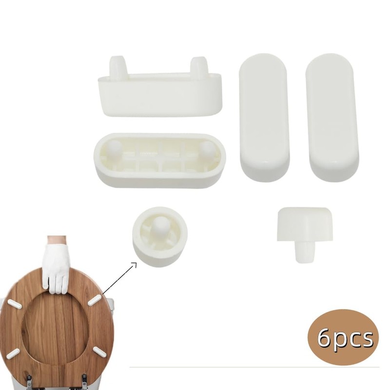 Wooden Toilet Seat Buffer Bumper Set Round & Long Distance