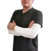 UV free unisex recycled arm sleeve, White