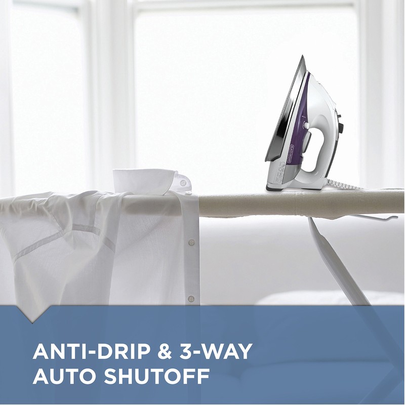 BLACK+DECKER IR1350S Professional Steam Iron with Stainless Steel Soleplate and