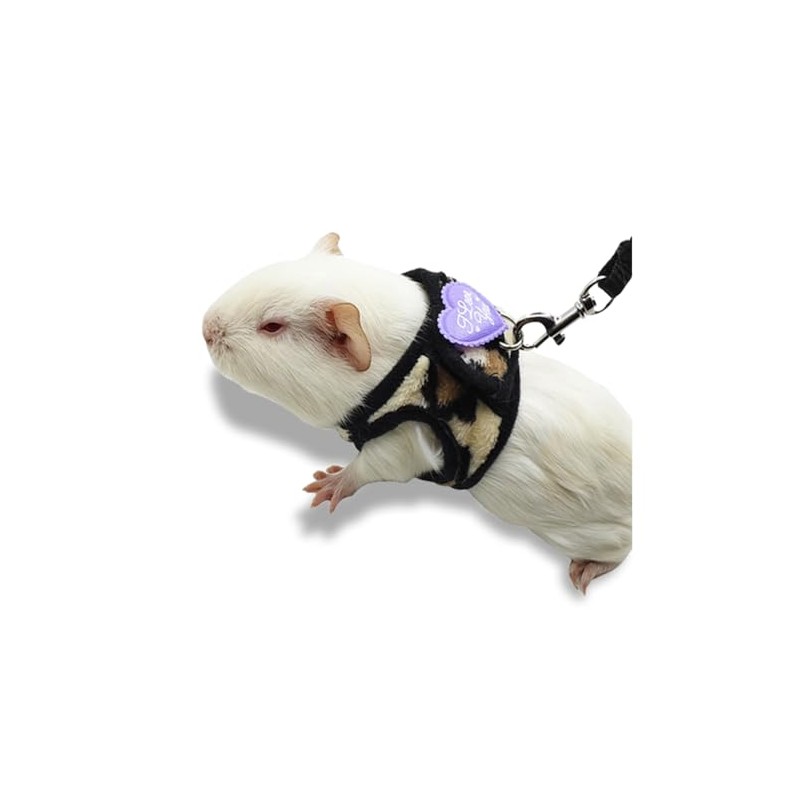 Small Animal Harness and Leash Set – Leopard Print Soft