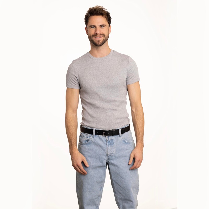 Gusti Kaj Genuine Leather Belt with Silver Buckle Belt Business
