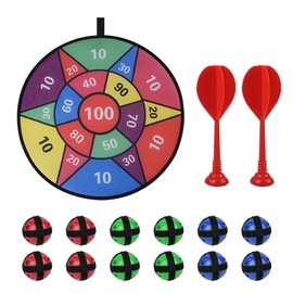 Hsthe Sea 100 points Dart Board Set,48cm/18.9inch Foldable Dart Board Game Indoor Outdoor Hanging Dartboard Party interactive Games festival Gift