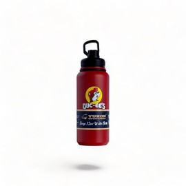 Buc-ee's Yukon Outfitters Stainless Steel Water Bottle – Sleek 32 oz Red, Vacuum Insulated, BPA-Free, No Spill, Leak Proof for Hot & Cold Drinks