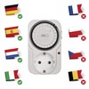 EMOS Schuko Mechanical Timer Switch, Programmable Indoor Socket with 96