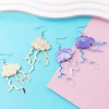 NOIAFZY 2Pairs Cute Sweet Style Acrylic Cloud & Lightning Earrings