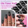 LoveOurHome 240pc Black Square Press on Nails Medium Fake Nails
