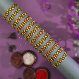 Set of 12 Rakhi for Brother Rakhi Thread Bracelet for Bhai Bhabhi Bhaiya veera Raksha Bandhan Rakhi Set Dora Bracelets with gift Pack for Brother Sister Indian Traditional Raksha Bandhan Festival