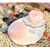 XIANNVXI 60 mm Rose Quartz Heart Stone Large Rose Quartz
