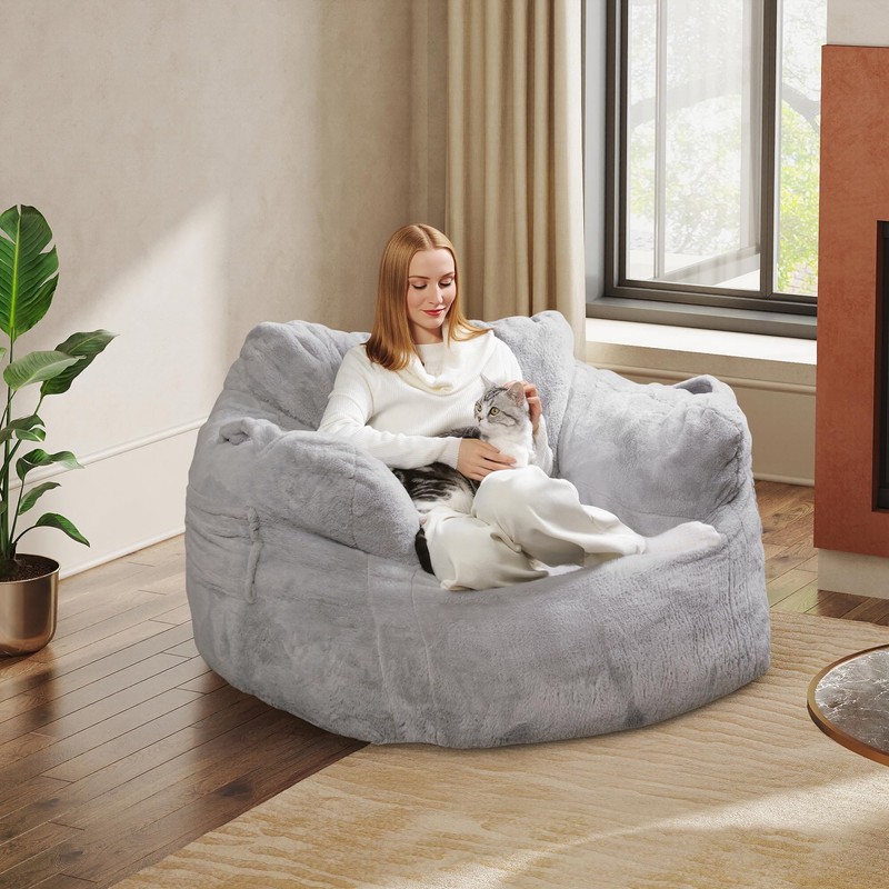 WLIVE 43'' Giant Bean Bag Chair, Bean Bag Sofa with