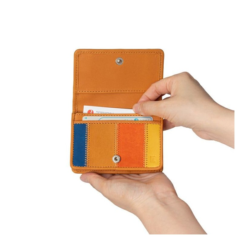 Trion DPC808MTW Card Case, Multi-Color, Genuine Leather, Business Card Holder,