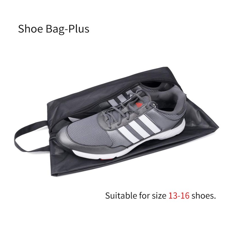 pack all Waterproof Travel Shoe Bag, Plus-Black, 1 piece
