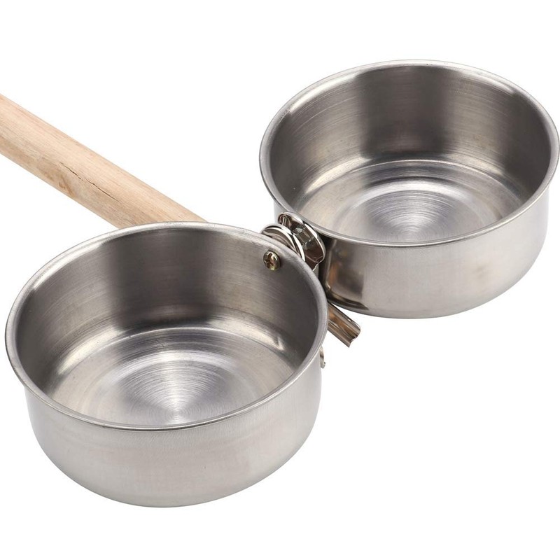 Bird Perch with Feeder Cups Bowls Stainless Steel Odorless with