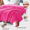 Exclusivo Mezcla Hot Pink Fleece Throw Blanket for Couch and