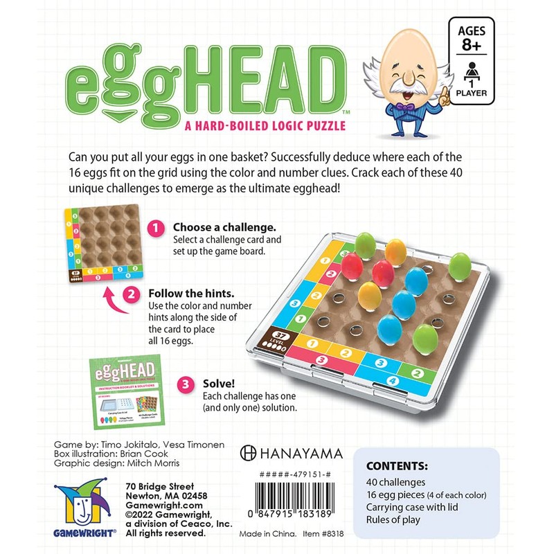Brainwright - Egghead - A Hard-Boiled Logic Puzzle