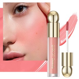 Liquid Blush for Cheeks, Lightweight, Natural Looking, Silky Smooth Creamy Formula, Velvet Highly Pigmented Brightens Waterproof Long-Lasting Blush Makeup (04# APRICOT)