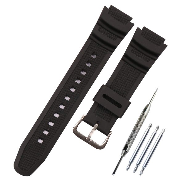 KHZBS Natural Resin Watch Band Replacement Casio AE-1200 MRW-200H W-800H