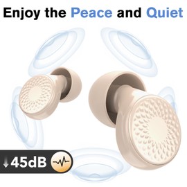 taopodo Ear Plugs for Sleep Noise Cancelling -45dB, Customized Soft Earplugs for Concert, 0 Pressure, Reusable Ear Plug for Noise Reduction with Case & 8 Eartips, for Sleep, Working, Studying, Traveling