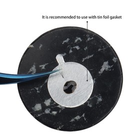 Grafting Eyelash Jade Stones Black Pink Round Jade Stone Eyelash Glue Stone Adhesive Glue Pallet Pad Eyelash Extension Makeup Beauty Salon Accessories (Black-2 Pcs)