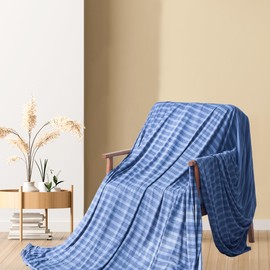 Cooling Blanket, Breathable Summer Blanket for Hot Sleepers Night Sweats, Dual-Sided Arc-Chill Cool-to-Touch Technology Summer Cool sheet Lightweight Q-MAX>0.5, Soft and Comfortable, Blue, 90*90 inch