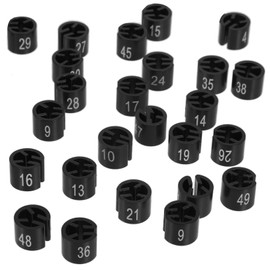 IWOWHERO 50Pcs Clothes Hanger Tag Markers Plastic Garment Identifiers for Organizing Closets and Stores Durable and Easy to Use Hanger Markers Black