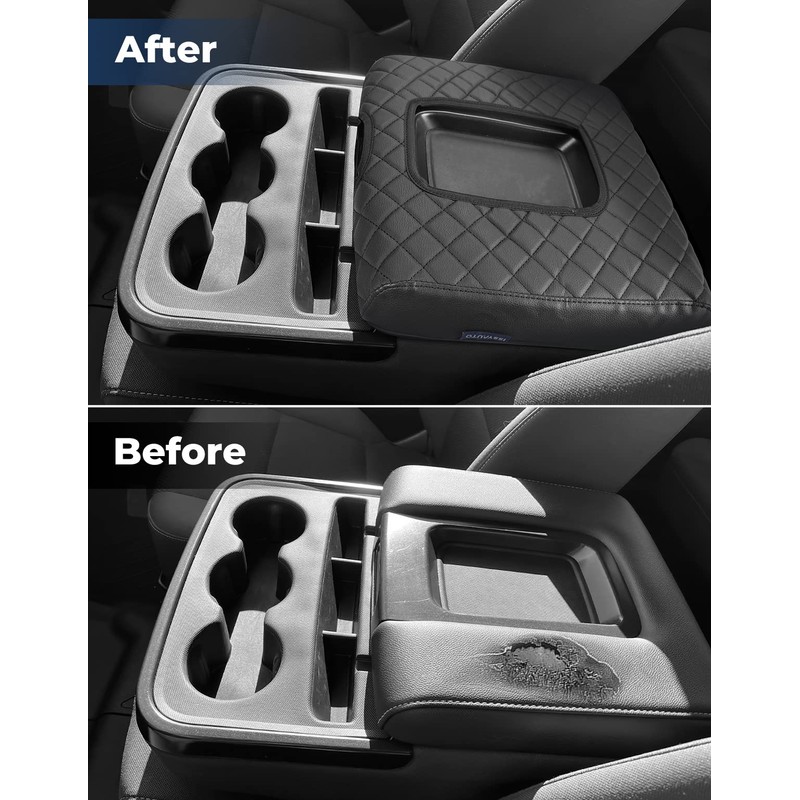 ISSYAUTO Center Console Cover Compatible with Silverado Sierra 2014-2018 with