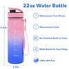 QD.SUZEE Motivational Water Bottle with Time Markers, 32 oz, Clear