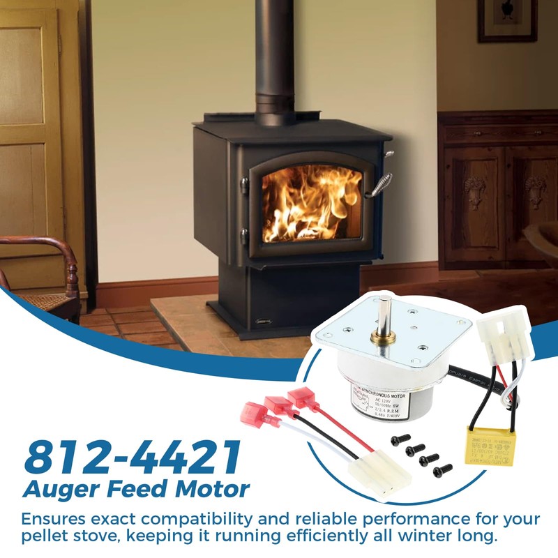 ETERMETA 812-4421 Auger Feed Motor Replacement for Quadra-Fire Part 812-4421