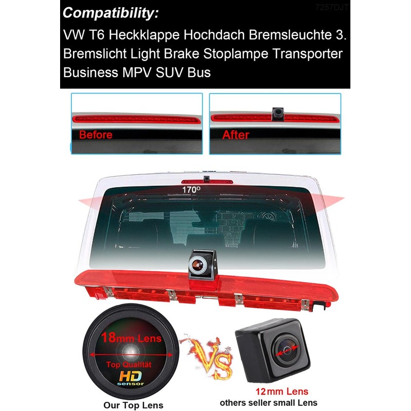 HD IP68 1280 Pixels Reversing System Brake Light Reversing Camera
