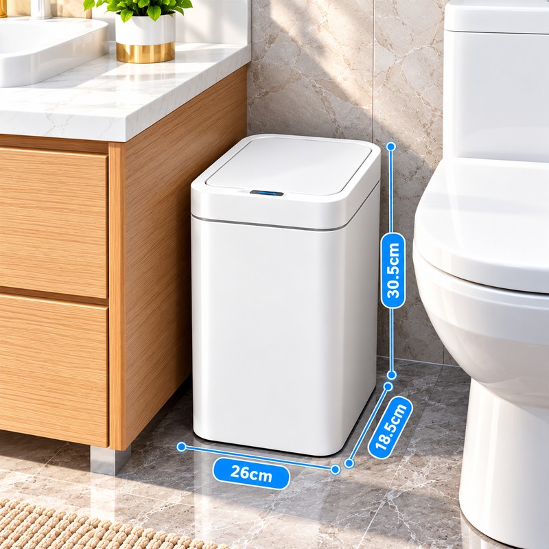 15L Touchless Trash Can for Home – Automatic Sensor Lid