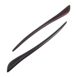 KESYOO Wooden Kanzashi Kanzashi for Everyday Use, 2 Piece Kimono Yukata, Wood, Hair Stick, Hair Ornament, Simple, Hair Accessory, Set of 2 (Styling 1)