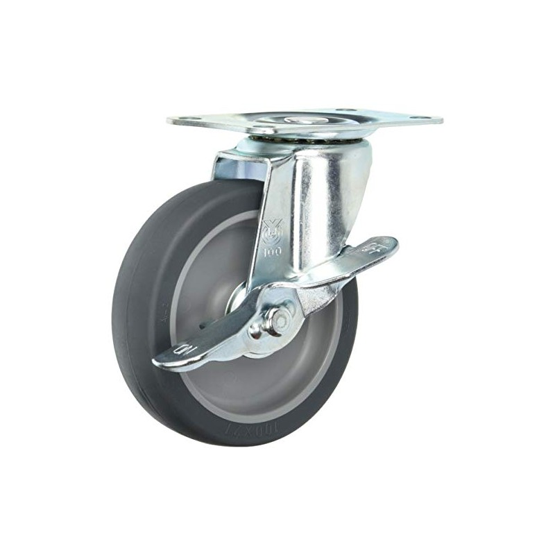 Uei Caster: S Series, SG-S Type, Free-Caster with Stopper, Elastomer
