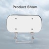 Adanz Stainless Steel Rectangular Convex Mirrors fit for Cars Trucks